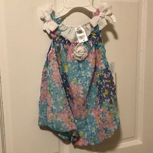 12 month floral romper NWT